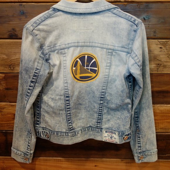 warriors denim jacket